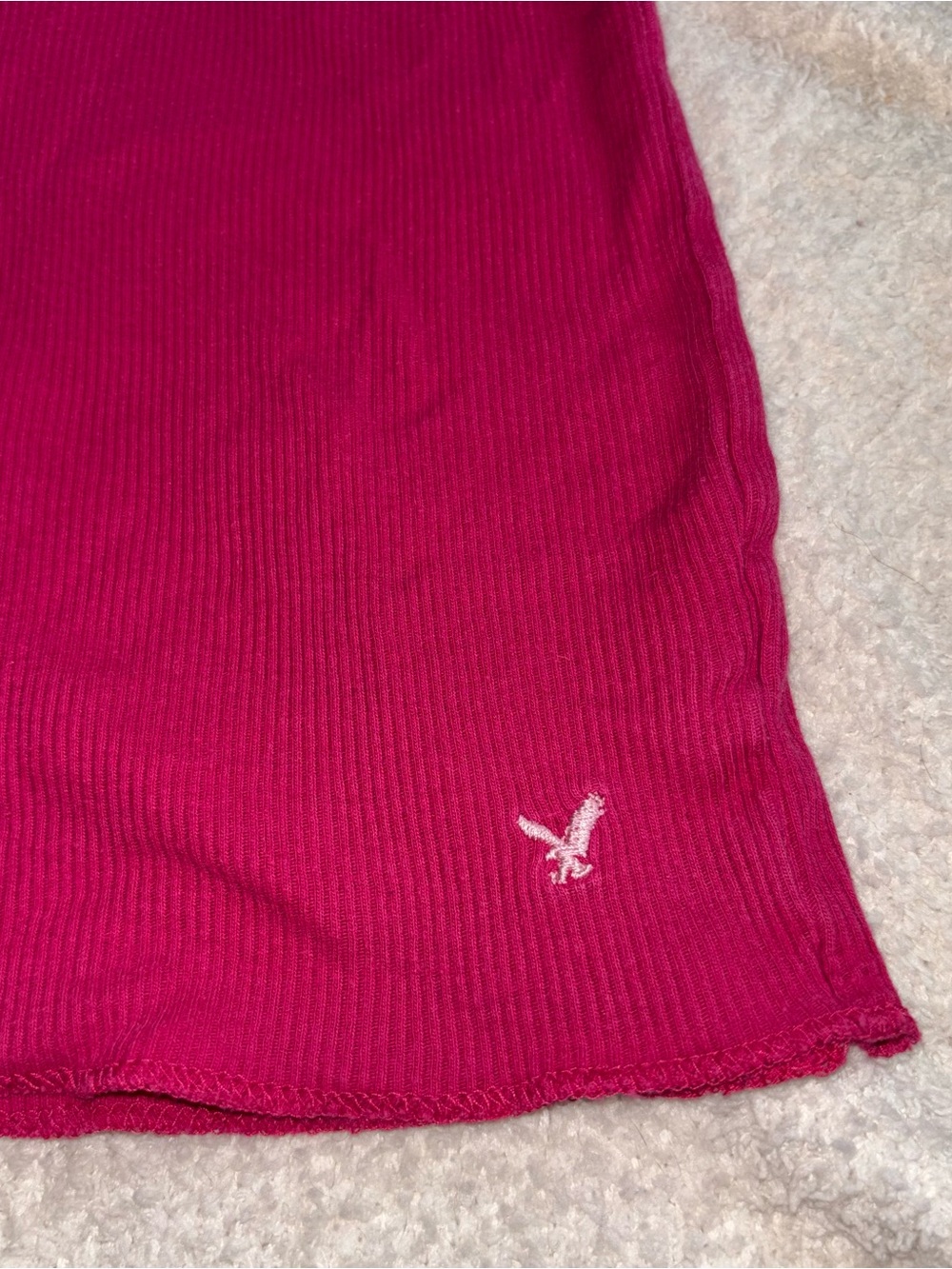American Eagle Outfitters Ribbed Scoop Neck Tank - Raspberry - Picture 2 of 3